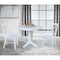 International Concepts 36 in. Solid Wood Round Top Pedestal Dining Table with 2 Chairs in White K08-36RT-23B-C613-2 - alternate 2